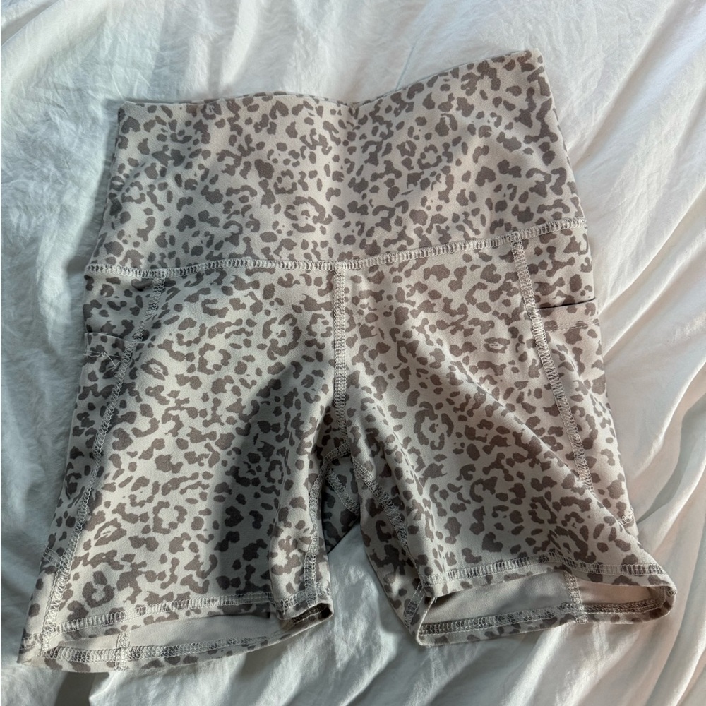 Evolution and Creation Gray Leopard Bike Shorts